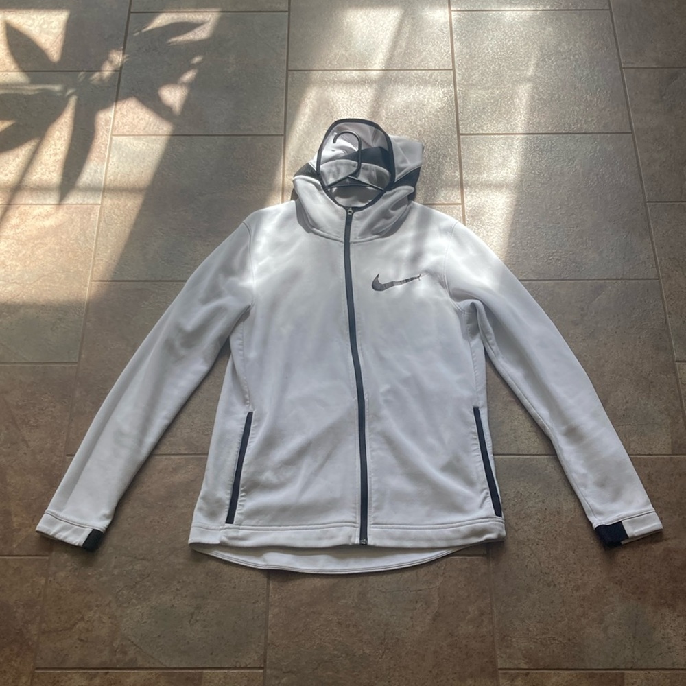 Nike white Dry Fit hoodie